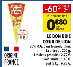 Supeco Cœur de Lion Le Bon Brie offre