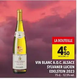 Supeco Lucien Edelstein Vin Blanc A.O.C. Alsace Sylvaner 2023 offre