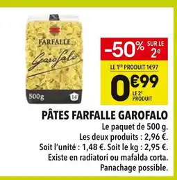 Supeco Garofalo Pâtes Farfalle offre