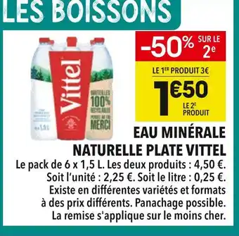 Supeco Vittel Eau Minérale Naturelle Plate offre