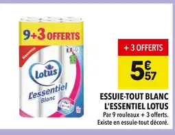 Supeco Lotus Essuie-tout blanc L'essentiel offre