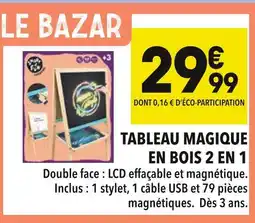 Supeco Tableau magique en bois 2 en 1 offre
