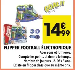 Supeco Flipper Football Électronique offre