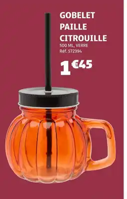 Gifi Gobelet Paille Citrouille offre