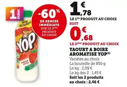 U Express Yop Yaourt à boire aromatisé offre