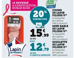 U Express Filière U Cuisse de lapin offre