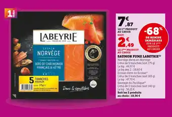 U Express Labeyrie Saumon Fumé Norvège offre