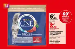 U Express Purina One Croquettes pour Chat Stérilisé Bœuf offre