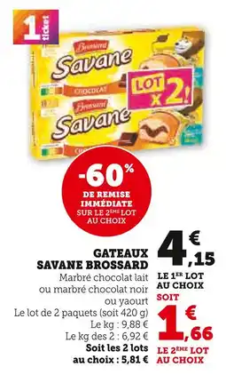 U Express Brossard Savane Gâteaux Marbré Chocolat Lait offre