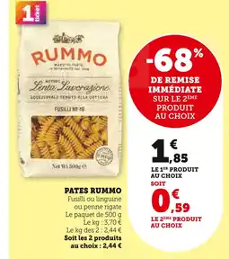 U Express Rummo Pâtes Fusilli offre