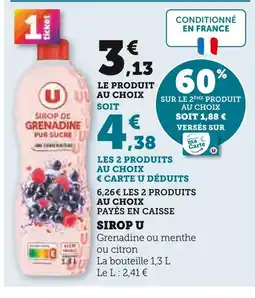 U Express U Sirop Grenadine offre