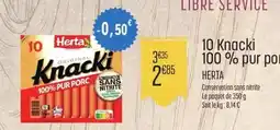 E.Leclerc Herta - 10 knacki 100% pur porc offre