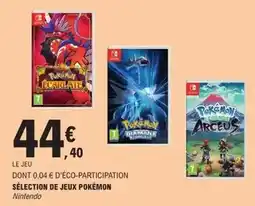 E.Leclerc Pokemon - sélection de jeux pokémon offre