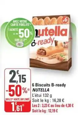 G20 NUTELLA 6 Biscuits B-ready offre