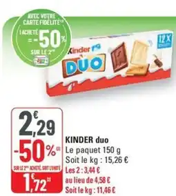 G20 KINDER duo offre
