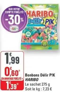 G20 HARIBO Bonbons Délir P!K offre