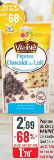G20 VAHINÉ Pépites de chocolat au Lait offre