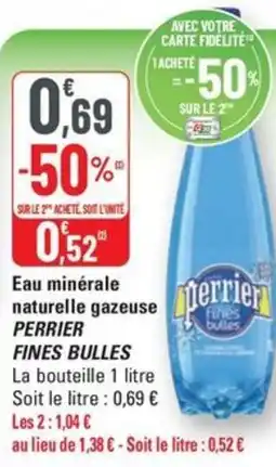 G20 PERRIER Fines Bulles eau minérale naturelle gazeuse offre