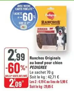 G20 PEDIGREE Ranchos Originals au bœuf pour chien offre