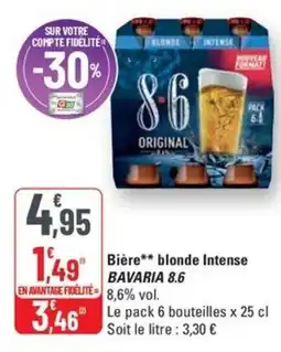 G20 BAVARIA 8.6 Bière blonde Intense offre
