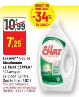 G20 LE CHAT L'expert lessive liquide bicarbonate offre