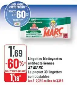 G20 ST MARC Lingettes Nettoyantes antibactériennes offre