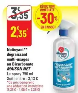 G20 MAISON NET Nettoyant dégraissant multi-usages au Bicarbonate offre
