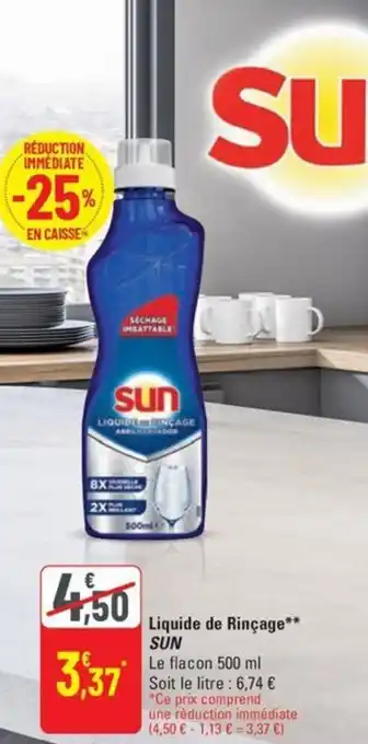 G20 SUN Liquide de Rinçage offre