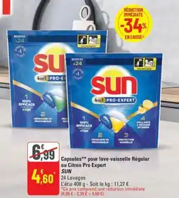 G20 SUN Capsules pour lave-vaisselle Régular ou Citron Pro Expert offre