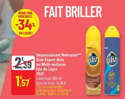 G20 PLIZ Dépoussiérant Nettoyant Soin Expert Bois ou Multi-surfaces Fée du Logis offre