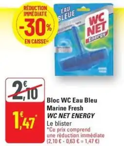 G20 WC NET Energy bloc wc eau bleu marine fresh offre