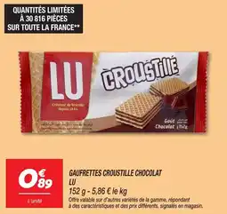 Netto Gaufrettes croustille chocolat lu offre