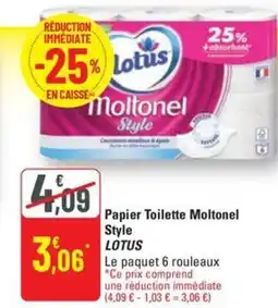 G20 LOTUS Papier Toilette Moltonel Style offre