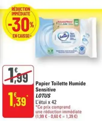 G20 LOTUS Papier Toilette Humide Sensitive offre