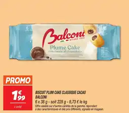 Netto Biscuit plum cake classique cacao balconi offre