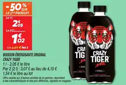 Netto Boisson énergisante original crazy tiger offre