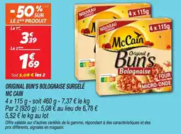 Netto Original bun's bolognaise surgelé mc cain offre