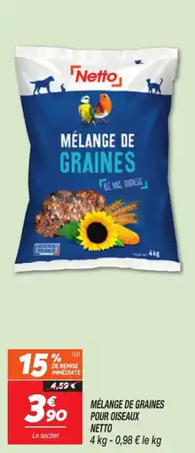 Netto Mélange de graines pour oiseaux netto offre
