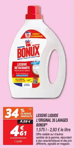 Netto Lessive liquide l'original 35 lavages bonux offre