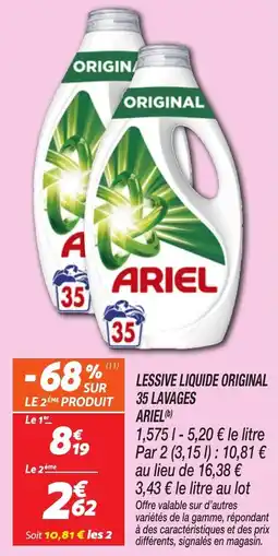 Netto Lessive liquide original 35 lavages ariel offre