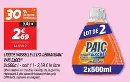 Netto Liquide vaisselle ultra dégraissant paic excel offre