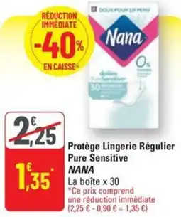 G20 NANA Protège Lingerie Régulier Pure Sensitive offre
