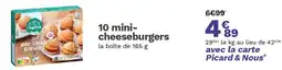 Picard 10 mini- cheeseburgers offre
