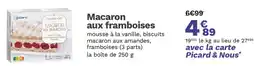 Picard Macaron aux framboises offre