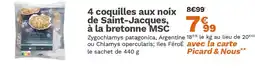 Picard 4 coquilles aux noix de Saint-Jacques à la bretonne MSC offre
