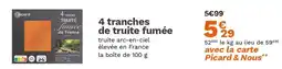Picard 4 tranches de truite fumée offre