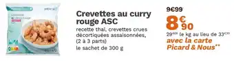 Picard Crevettes au curry rouge ASC offre