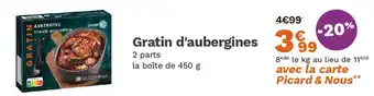 Picard Gratin d'aubergines offre