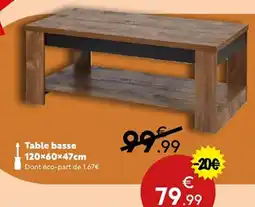 Maxi Bazar Table basse 1Dont éco-part de 1.67€ offre