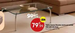 Maxi Bazar Table basse Hecate verre et métal offre